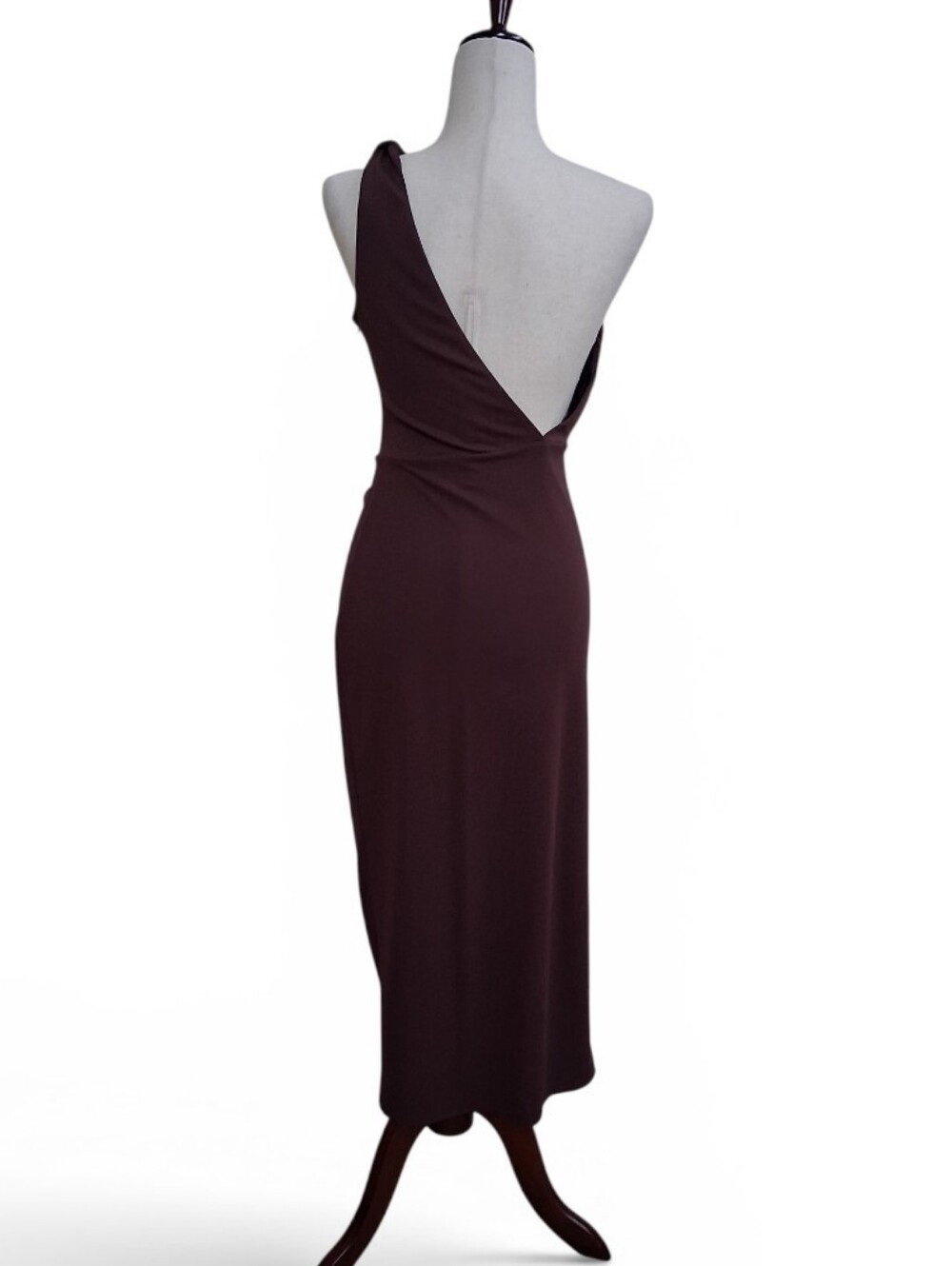 Dundas X Revolve Kate Midi Dress Chocolate Brown Sz S - Picture 6 of 6